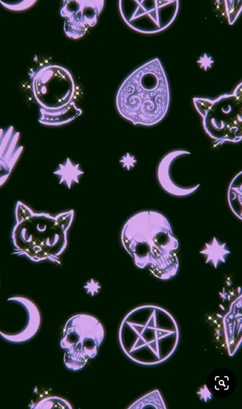 Pentacle Witch Cat Sparkly Star Skull Halloween Wallpaper Blue Purple Aesthetic, Halloween Aesthetic Wallpaper, Wallpaper Hippie, Witch Wallpaper, Halloween Wallpaper Iphone Backgrounds, Halloween Wallpaper Backgrounds, Wallpaper Estetika, Whatsapp Wallpaper Cute, Goth Wallpaper