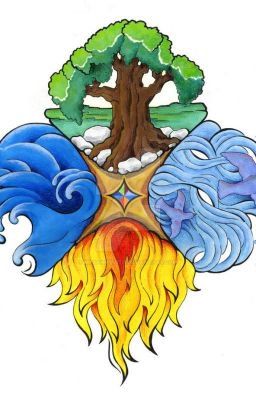 #wattpad #fanfiction the four elements show a balance of the earth. fire shows strength, courage, destruction, and haphazardness. water is calm, free, and ever-changing. air is passage, disperse, and movement. earth is stability, foundation, and reliable. what happens when all the elements are put to the test to save i... Four Elements Tattoo, 5 Elements Of Nature, Element Tattoo, Tattoo Band, Earth Air Fire Water, Elements Tattoo, The Four Elements, Elemental Magic, 4 Element