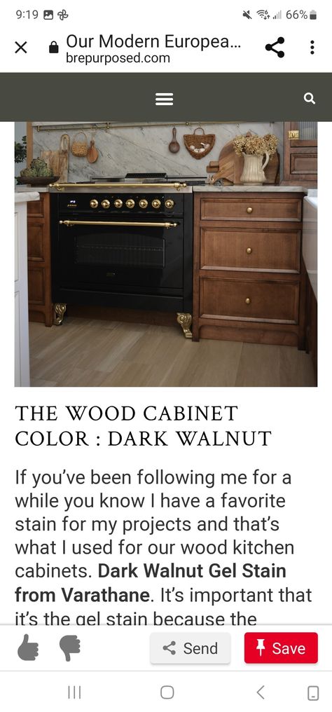 Varathane Dark Walnut Gel Stain, Gel Stain Kitchen Cabinets, Gel Staining Cabinets, Stained Kitchen Cabinets, Dark Wood Kitchens, Beautiful Kitchen Designs, Staining Cabinets, Wood Kitchen Cabinets, Dark Walnut Stain