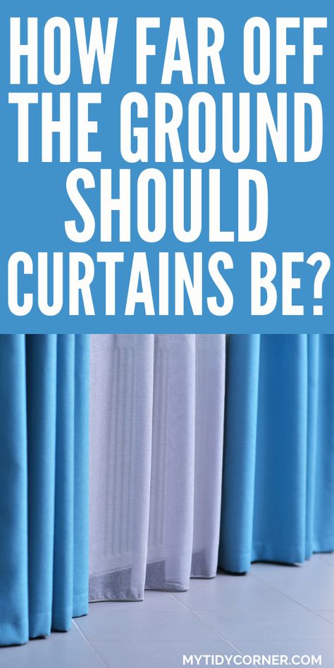 how far should curtains be off the floor Shear Curtains, Curtain Tips, Affordable Decorating Ideas, Best Decor Ideas, Decorating Tips And Tricks, Home Decor Tips And Tricks, New Home Decor Ideas, Decor Tips And Tricks, Curtain Headings