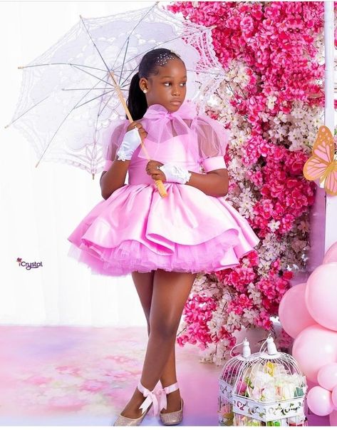 Pink Ball Gown, Bow Wedding Dress, African Dresses For Kids, Pink Party Dresses, Kids Gown, Kids Fashion Dress, Flower Girl Dresses Tulle, Gowns For Girls