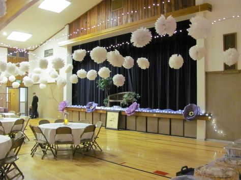 decorating+a+gym+for+a+wedding+reception | Header: Wedding Open House Decorating Gym Wedding Reception, Gym Decorating Ideas, Grad Decorations, Wedding Open House, School Dance Ideas, Grade 8 Grad, Bethlehem Christmas, Spring Dance, Dance Decorations