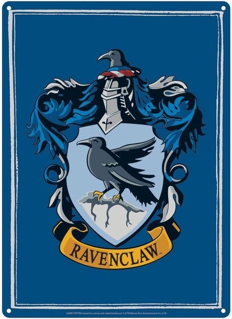 Harry Potter Ravenclaw Crest Tin Sign Poster Ravenclaw Logo, Poster Harry Potter, Harry Potter Knit, Harry Potter Professors, Citate Harry Potter, Harry Potter Logo, Art Harry Potter, Harry Potter Iphone, Ravenclaw Aesthetic