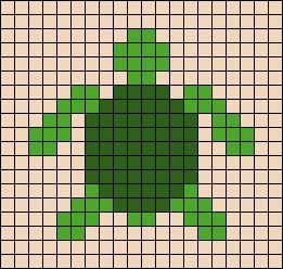 Pixel Turtle, Mini Alpha Pattern, Cross Alpha Pattern, Turtle Loom Pattern, Sea Turtle Pixel Art, Turtle Alpha Pattern, Couple Alpha Pattern, Turtle Pixel Art, Alpha Patterns Turtle