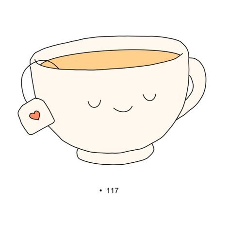 Tea Minimalist Drawing, Teacup Illustration Simple, Tea Cup Doodle, Cup Of Tea Tattoo, Teacup Drawing, Cookbook Scrapbook, Tea Drawing, Tea Cup Drawing, Tea Tattoo