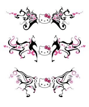 Hello Kitty Lower Back Tattoo, Hello Kitty Tattoo Ideas, Tatuaje Hello Kitty, Kitty Tattoos, Hello Kitty Tattoos, Cute Little Tattoos, Cute Tiny Tattoos, Hello Kitty Art, Dream Tattoos