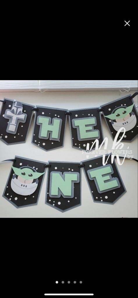 Star Wars 1st Birthday Invitation, Mandalorian First Birthday, Grogu First Birthday Party, Grogu First Birthday, Star Wars Birthday Banner, Yoda 1st Birthday, Baby Yoda First Birthday, First Birthday Star Wars, Grogu Birthday Party