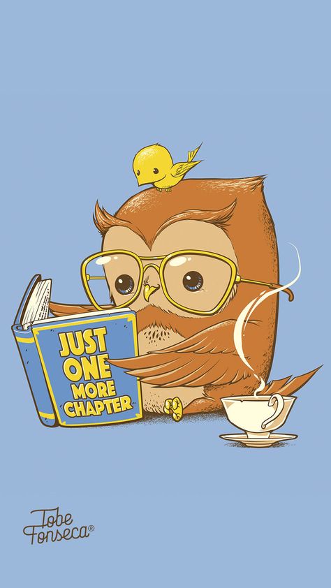 Just One More Chapter, adorable reading owl wallpaper #owl #wallpaper #bookworm #booklover #kwaii #tobefonseca One More Chapter Wallpaper, Bookworm Wallpaper, Brown Owl, Just One More Chapter, Owl Wallpaper, One More Chapter, Yellow Bird, Reading A Book, Cool Wallpapers