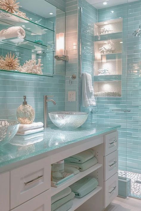 bathroom ideas, bathroom remodel, bathroom decor ideas, bathroom tile ideas, bathroom wallpaper, my bathroom design ideas, cute
#bathroomdecor Cool Bathroom Ideas, Beachy Bathrooms, Sea Themed Bathroom, Organization Ideas Bathroom, Ocean Themed Bathroom, Best Bathroom Colors, Cool Bathroom, Bathroom Organization Ideas, Bathroom Storage Hacks