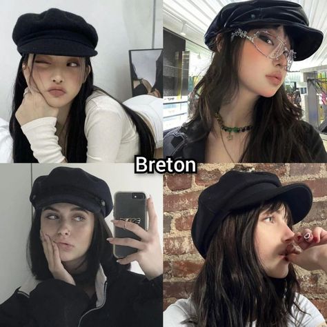 Which One do you wear?? #hatcap #hat #christianveiling #hijabi #cowboy #boonie #bucket #beanie #headband #bandana #triangleheadscarf #flativycap #beret #breton #stawhat #boater #durag #foryoupage #foryou Messenger Hat Outfit, Breton Hat Outfit, News Boy Hat Outfit Women, News Boy Hat Outfit, Outfit With Beret Hat, Outfit With Beret, Newsboy Hat Outfit, Baker Boy Hat Outfit, Messenger Hat