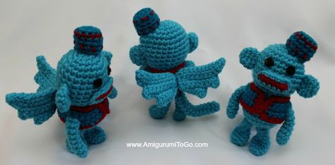 Flying Sock Monkey free crochet pattern Bigfoot Crochet, Sock Monkey Pattern, Crochet Sock Monkeys, Crochet Monkey, Monkey Pattern, Crochet Baby Beanie, Crochet Disney, Crochet Amigurumi Free Patterns, Crochet Amigurumi Free