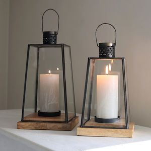 Metal Scandi Lantern - candles & candlesticks Indoor Lanterns Decor, Unusual Candles, Lanterns Hanging, Indoor Lanterns, Pvc Pipe Crafts, Lantern Decor, Modern Lanterns, Lantern Candle, Large Lanterns