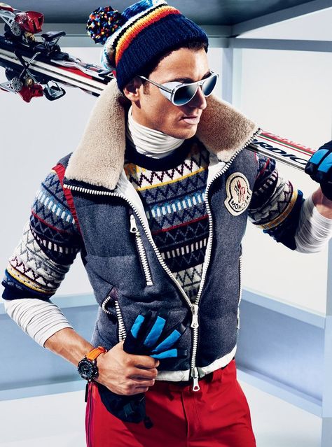 GQ Style on Twitter: "What to Wear Today: Vintage-inspired ski gear for the last snow of the season https://t.co/oTncDGzIaf https://t.co/1J2O1kJpec" Mens Apres Ski Style, Moncler Ski Outfit, Ski Fashion Men, Ski Outfit Men, Apres Ski Men, Mode Au Ski, Moncler Ski, Apres Ski Outfit, Outfit Herren