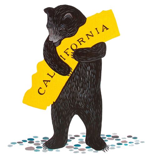 bear hugging state of california Green Academia Aesthetic, California Illustration, Big Bear California, Zoo Project, California Gifts, California Bear, Art Exhibits, California Love, Big Bear