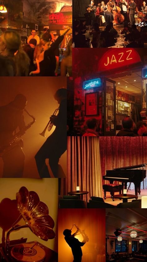 Old School Jazz Aesthetic, New Orleans Jazz Club Aesthetic, 20s Jazz Club, Nyc Jazz Club Aesthetic, Jazz Aesthetic Bedroom, Jazz Party Decorations, Jazz Wallpaper Aesthetic, Jazz Age Aesthetic, Jazzclub Aesthetic