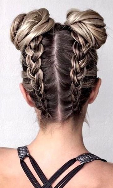 These fun bun braids are the one hairstyle all fashion girls will be wearing this spring School Hairstyles For Teens, Gorgeous Braids, Pinterest Hair, Cool Braids, Back To School Hairstyles, Penteado Cabelo Curto, Braided Bun, Teen Hairstyles, Hair Hacks