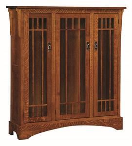 Mission Bookcase, Craftsman Style Furniture, Solid Wood Bookcase, Mission Style Furniture, Stickley Furniture, Bookcase With Glass Doors, Display Bookcase, Craftsman Interior, Mission Furniture