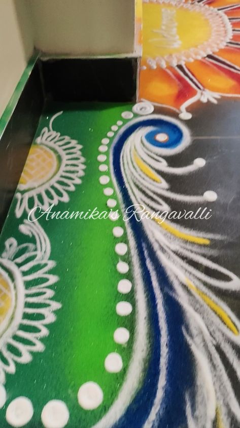 #Borderrangoli #Rangoli #welcomerangoli #Anamikasrangavalli Corner Rangoli Designs, Welcome Rangoli, Indian Blouses, Cooker Cake, Creative Rangoli, Very Easy Rangoli Designs, Diwali Pictures, Festival Rangoli, Colorful Rangoli