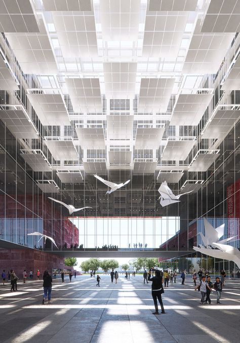 Public Plaza, Atrium Design, Museum Interior, Exhibition Room, Large Scale Art, Modern Office Design, Entrance Design, Museum Architecture, Design Competitions