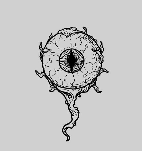 Flower Eyeball Drawing, Eye Ball Drawings, Eye Ball Drawing, Eyeball Illustration, Eyeball Monster, Jar Tattoo, Eyeball Drawing, Chaos Tattoo, Mouth Tattoo