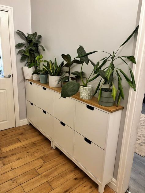 Ikea tips, hacks and more! | Purchased 2 of the STÄLL shoe cabinets from ikea and installed them next to each other | Facebook Hall Storage, Ikea Shoe Cabinet, Ikea Shoe, Shoe Cabinet Entryway, Entryway Modern, Shoe Cabinets, Shoes Hack, Shoe Cabinet, Ikea Hack