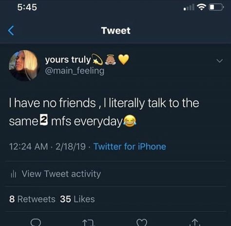 No Friends Tweets, Friends Twitter Quotes, Friends Tweets, Twitter Comments, No Friends, Facebook Quotes, Realest Quotes, Instagram Quotes Captions, Relatable Tweets