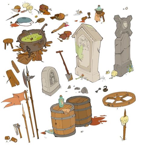 Gautier Filliard on Instagram: “Some props #art #instaart #drawing #drawings #dessin #artwork #props #propsdesign #visdev #visualdevelopement #fantasy #fantasyart…” Graves Drawing, Skull Food, Medieval Objects, Props Art, Prop Design, Insta Art, Art Reference, Fantasy Art, Digital Drawing