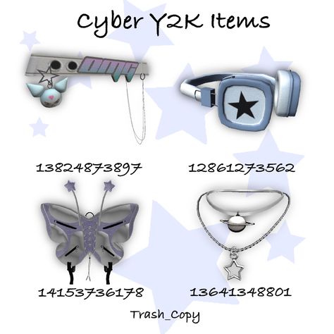 Roblox Neck Accessories Codes, Y2k Accessories Codes Bloxburg, Roblox Codes For Y2k Accessories, Y2k Accessories Roblox Code, Roblox Blue Accessories Codes, Cybercore Accessories, Roblox Item Codes, Code For Brookhaven, Roblox Codes Accessories