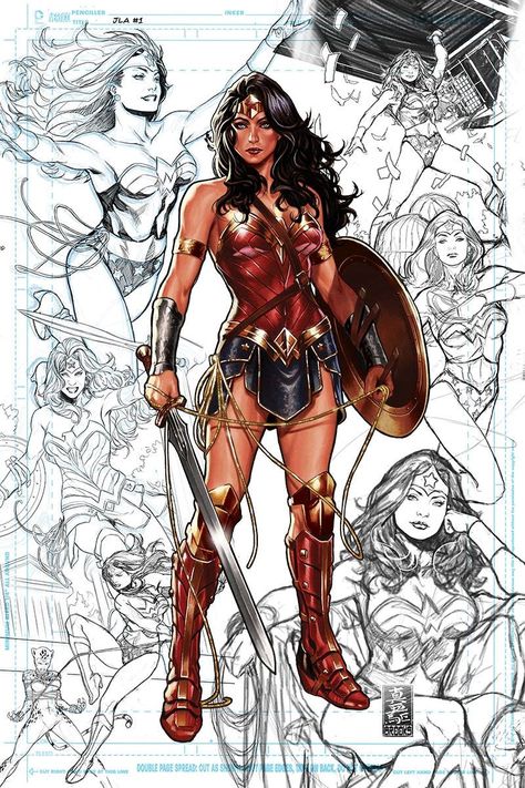 Comics Ideas, Mark Brooks, League 1, Draw Comics, Wonder Woman Art, Arte Dc Comics, Superman Wonder Woman, Dc Comics Artwork, Bd Comics