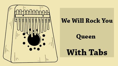 Learn how to play We Will Rock You (Queen) on kalimba using letter & number notes - F == F# Kalimba Tabs 2' 3' 2' 3' 2' 3' 3' 2' 3' 3' 2' 3' 2' 3' 2' 3' 2' 3' 2' 6' 5' 5' 2' 3' 3' 3' 2' 3' 2' 3' 3' 3' 2' 2' 2' 2' 7 6 5 3 3 7 2' 5' 4' 3' Kalimba Sheet Music 8 Key Numbers, Kalimba Number Notes, Marimba Music, Notes Tutorial, Kalimba Songs, Kalimba Music, Beginner Piano Music, Finger Piano, Erik Satie