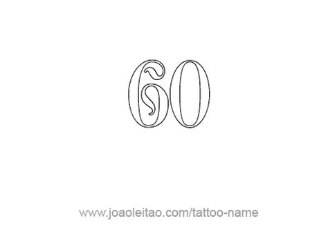 Tetování design Number Sixty 60 Tattoo, 60 Number, Tattoos With Names, Tattoo Number, Typography Tattoo, Number Fonts, Number Tattoo, Number Tattoos, Ink Lettering