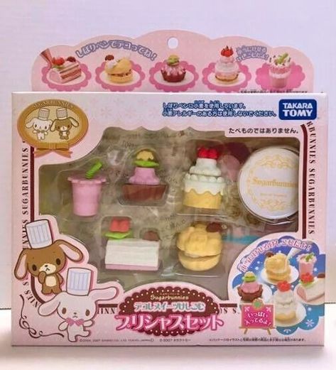 Sugarbunnies Sanrio, Girly Toys, Sanrio Core, Japanese Erasers, Y2k Japan, Kawaii Cutecore, Stationery Obsession, Calico Critters Families, Drawing Toys