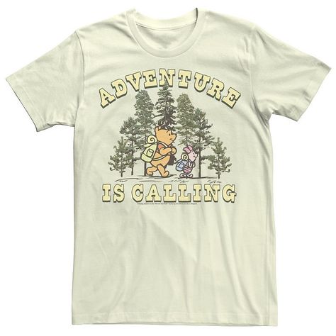 He'll love the look and feel of this Disney's Winnie The Pooh Adventure Is Calling Men's Graphic Tee. © Disney based on the “Winnie the Pooh” works by A.A. Milne and E.H. Shepard FEATURES Crewneck Short SleevesFABRIC & CARE Cotton Machine wash Imported Color: Natural. Gender: male. Age Group: adult. Disney Shirt Men, Men Disney Outfits, Fall Disney, Disney Trip Outfits, Adventure Is Calling, Trip Outfit, A A Milne, Disney Trip Shirts, Trip Shirts