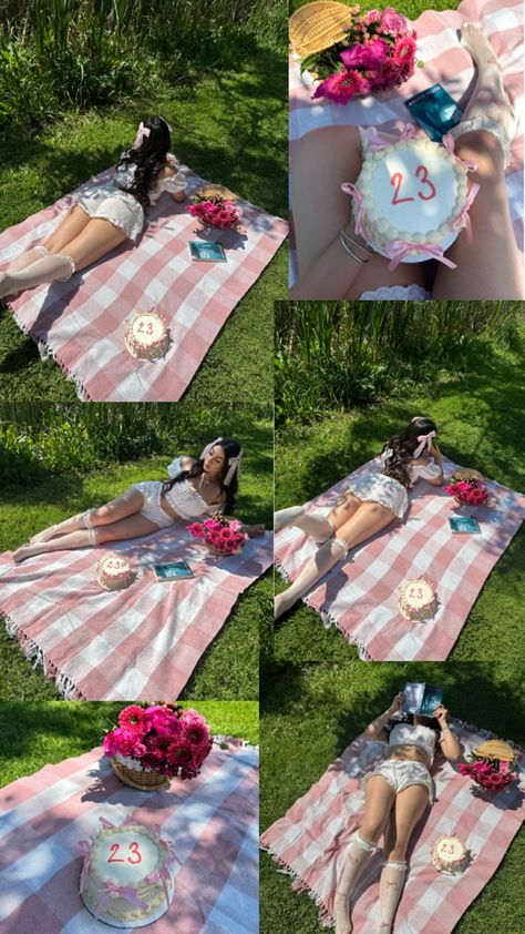 coquette, picnic, pink, cottagecore Picnic Birthday Photoshoot, Garden Photoshoot, Picnic Birthday Party, Picnic Birthday, Couple Picture Poses, Birthday Photoshoot, 18th Birthday, Picture Poses, Couple Pictures