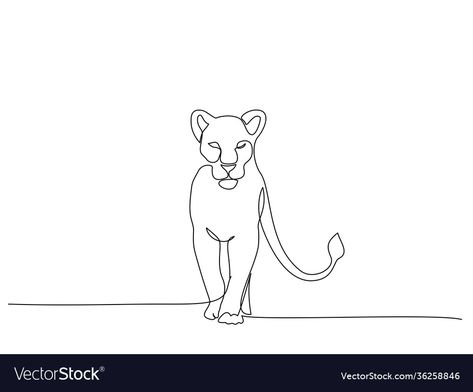 Lioness Line Drawing, Lioness Drawing Simple, Simple Lioness Tattoo For Women, Lioness Minimalist Tattoo, Lioness Illustration, Lioness Drawing, Lioness Tattoo Design, Female Lion Tattoo, Ma Tattoo