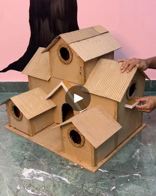 Cardboard House Diy, Wizards House, Quality Time With Kids, Cardboard Box Houses, Stick House, Cardboard Toys, 3d House, Cardboard House, Box Houses