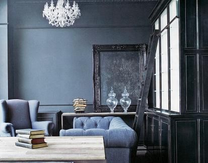 Dove grey living room Grey Paint Living Room, Shopping New York, Blue Gray Bedroom, Blue Gray Paint, Simple Interior Design, Grey Room, Simple Interior, Blue Living Room, Gray Interior