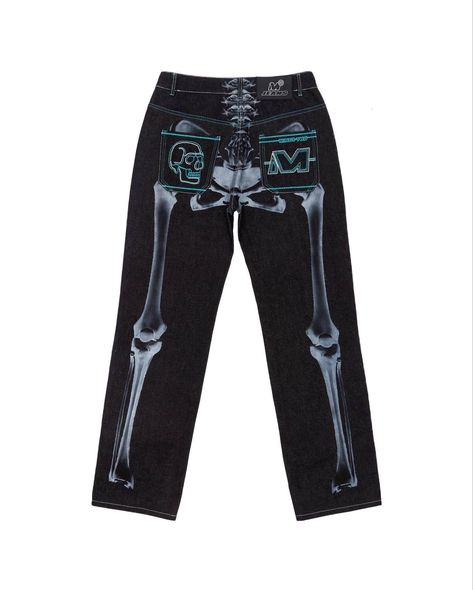 Baggy Jeans Black, Streetwear Sweatpants, Harajuku Punk, Denim Decor, Y2k Pants, Streetwear Jeans, Black Pants Men, Pants Fabric, Skull Graphic