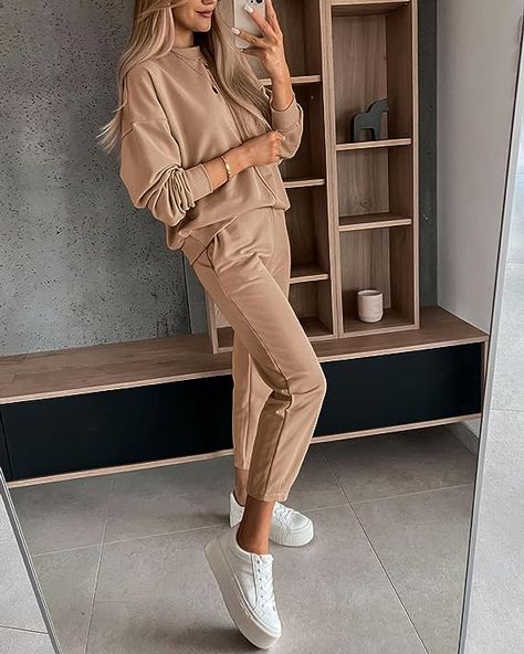 BTFBM 2023 Women 2 Piece Outfits Long Sleeve Pullover Jogger Pants Lounge Sets Fall Winter Sweatsuits Tracksuit Pockets Amazon Affiliate Fashion Inspo Fall fashion Fall trends Jogger Set Outfits Women, Outfits Long Sleeve, Comfy Winter, Set Outfits, Sweatsuit Set, Beautiful Suit, Jogging Suit, Tracksuit Set, Fall Fashion Trends