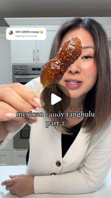 kat chao on Instagram: "have you tried this yet? pineapple is definitely the winner for me! 🍍 also if you have suggestions how to use a green mango, pls let me know! I have one extra one and I’m not sure what to do with it 🥭 original recipe by @kalindhismm ❤️‍🔥 #mexicancandy #tanghulu #asmrfood #asmr #snack #snacktime #snackideas #mexicanfood #viralfood" Tanghulu Recipe, Green Mango, Mexican Candy, It Original, Candy Recipes Homemade, Recipes Homemade, Snack Time, Have You Tried, Candy Recipes