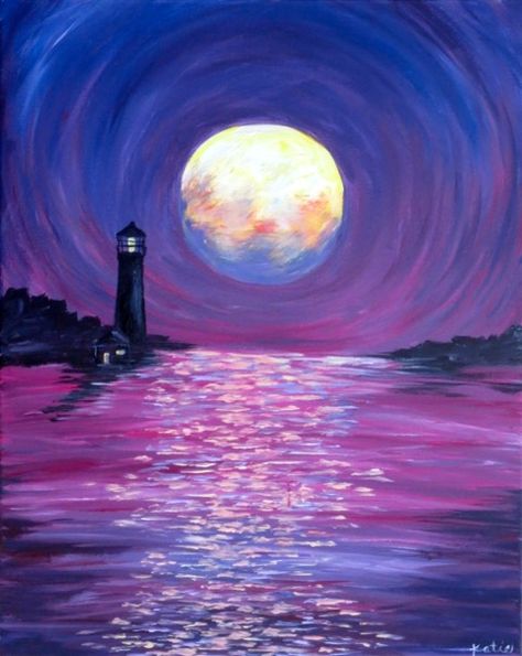 Blue And Purple Painting Ideas, Purple Monochromatic Painting, Purple Art Aesthetic Painting, Purple Landscape Painting, Purple Sunset Painting, Monochromatic Painting Ideas, Acuarela Ideas, Purple Monochromatic, Purple Paintings