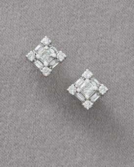 Roberto Coin  Diamond Princess Earrings Princess Diamond Earrings, Disposable Income, Baguette Diamond Earrings, Neiman Marcus Jewelry, Roberto Coin Jewelry, Diamond Tops, Investment Ideas, Princess Earrings, Diamond Earrings Design