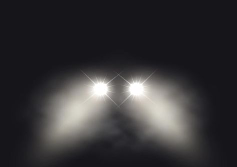 Car headlights in a foggy atmosphere design Car Headlights, Creative Advertising, Mist, Vector Art, Graphic Resources, Vector Free, Clip Art, Drive, For Free