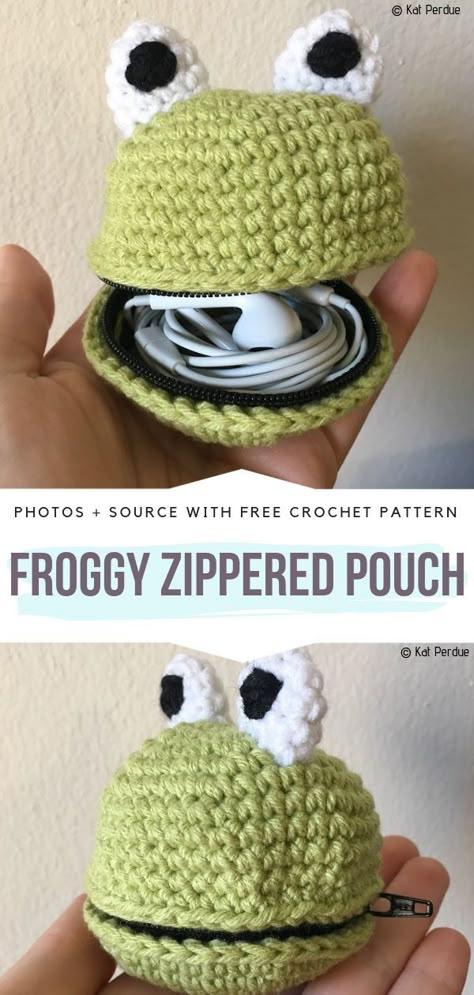 Crochet Case, Stuffed Bunny, Confection Au Crochet, Crochet Frog, Pola Amigurumi, Crochet Pouch, Crochet Mittens, Crochet Amigurumi Free Patterns, Crochet Amigurumi Free