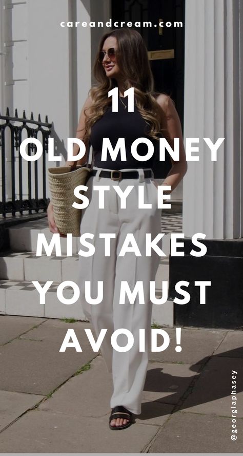 Explore the 11 common fashion mistakes to avoid for mastering the old money style. Enhance your old money look by learning these essential style tips. Embrace the old money aesthetic and elevate your wardrobe with timeless class and elegance. Fashion Mistakes Woman, Look Plus Size, Short Women Fashion, Fashion Fail, Trendy Fall Outfits, Look Older, Old Money Style, Looks Street Style, Fashion Hub