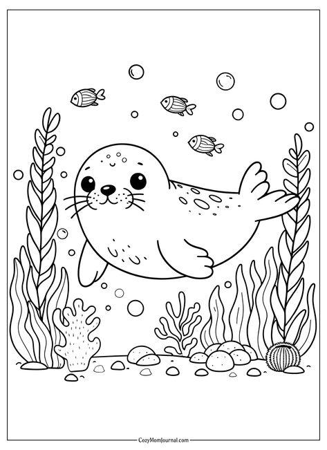 Ocean Life Coloring Pages, Sea Life Coloring Pages, Under The Sea Coloring Pages, Animal Colouring, Octopus Coloring Page, Whale Coloring Pages, Ocean Coloring Pages, Dolphin Coloring Pages, Funny Fish