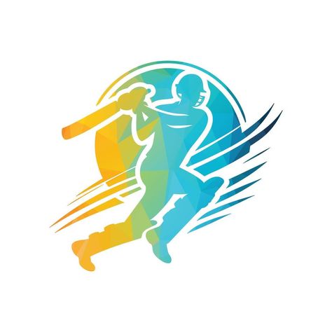 Cricket Player Logo Creative illustration Cricket Logo Creative, Cricket Logo Design, Cricket Schedule, Cricket Logo, Cricket Poster, Cricket Player, Kids Drawstring, Nature Logo Design, Profile Logo