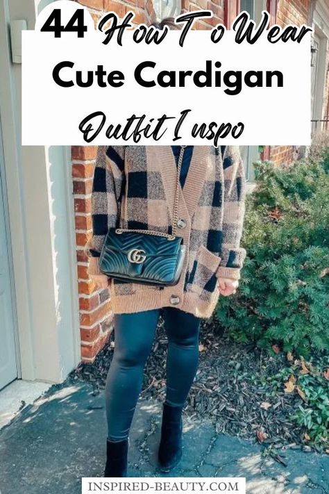 *This post may contains affiliate links, which means We may earn a commission if you make a purchase through these links, please read this full d... Styling Oversized Cardigans, How To Wear Long Cardigans, How To Wear Cardigans Ideas, Checkered Cardigan Outfit, Long Cardigan Outfit Winter, Outfit With Cardigan, Chunky Cardigan Outfit, Oversized Cardigan Outfit, Cute Cardigan Outfits