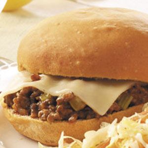 Cheese-Topped Sloppy Joes Sloppy Joe Recipes, Main Entree Recipes, Sandwich Wraps Recipes, Pretzel Bun, Overland Park Kansas, Burger Sliders, Farm Wife, Sloppy Joes Recipe, Sloppy Joe