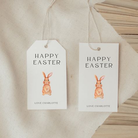 Easter Motifs, Easter Tag, Themed Illustrations, Easter Sweets, Easter Gift Tag, Easter Tags, Gift Tag Template, Personalized Gift Tags, Easter Colors